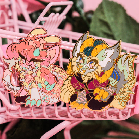 Jemisha and Valentina (#001-002) Character Enamel Pins