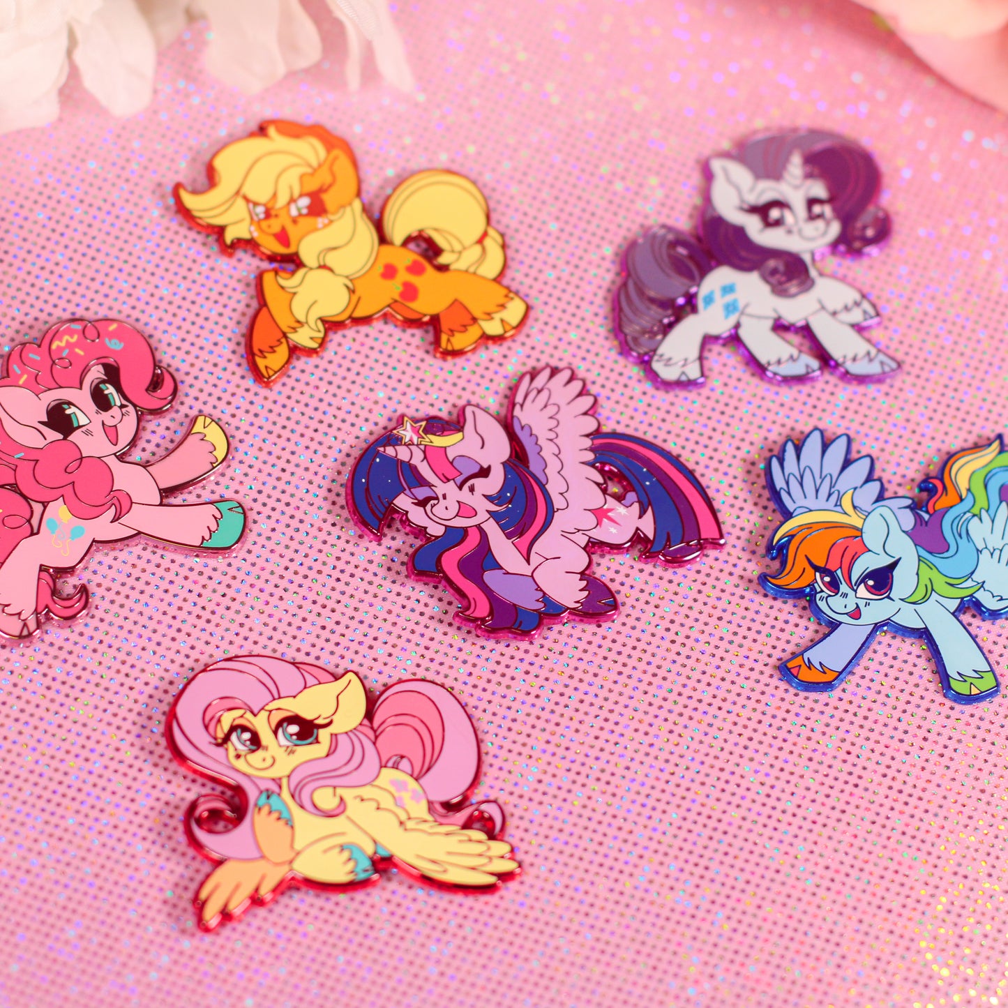 MLP Mane 6 Enamel Pins