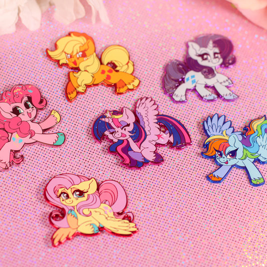 MLP Mane 6 Enamel Pins