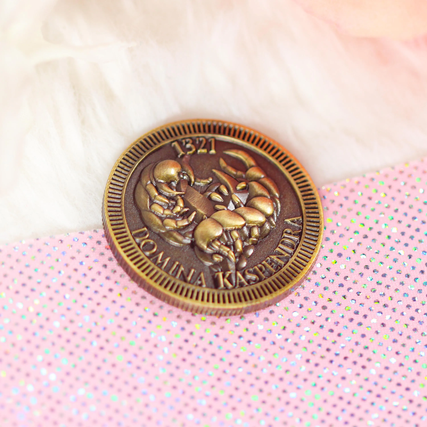 Lion Centipede Medieval D2 Coin