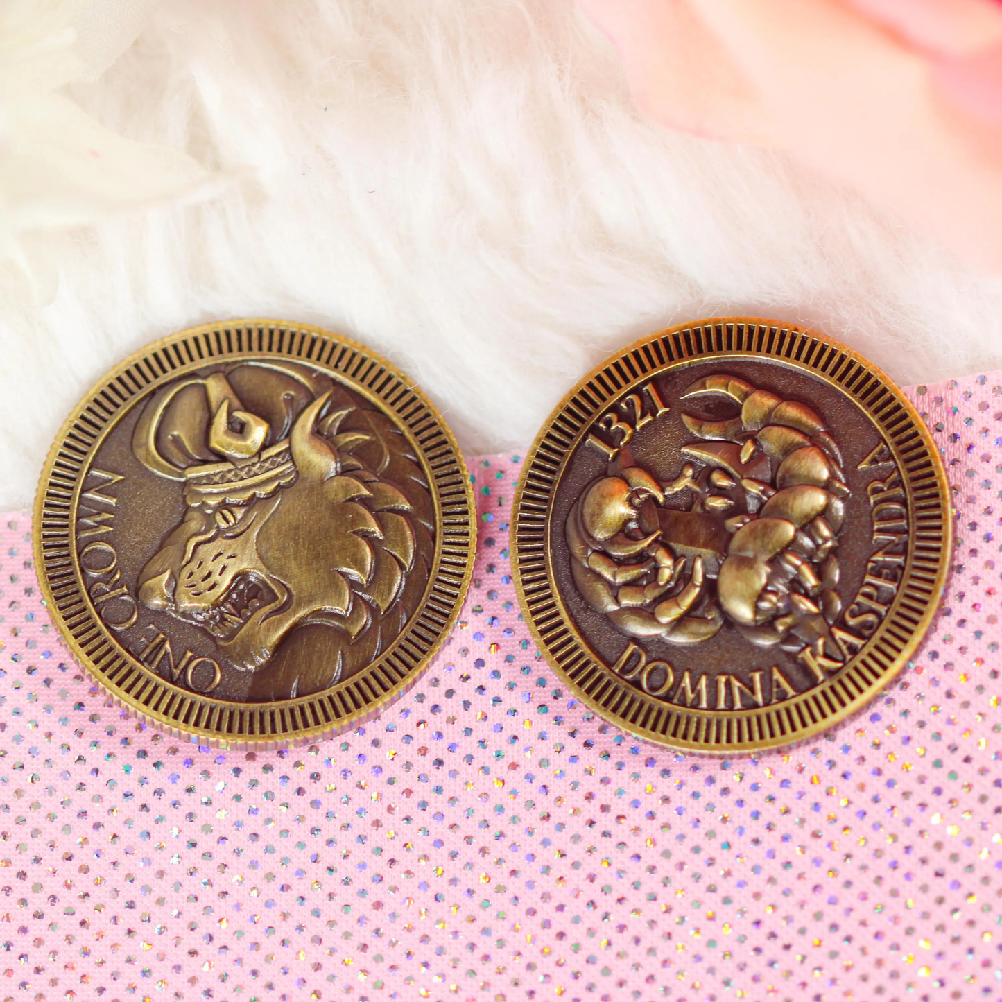 Lion Centipede Medieval D2 Coin
