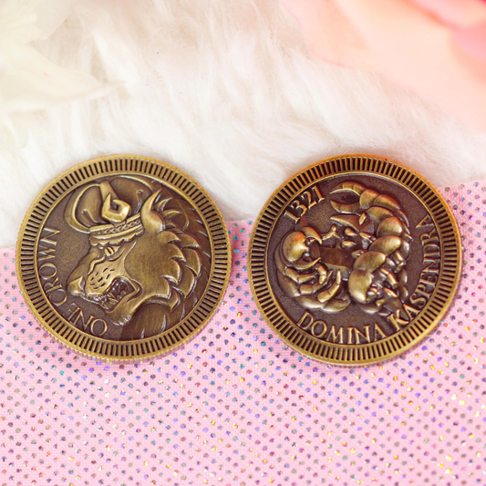 Lion Centipede Medieval D2 Coin