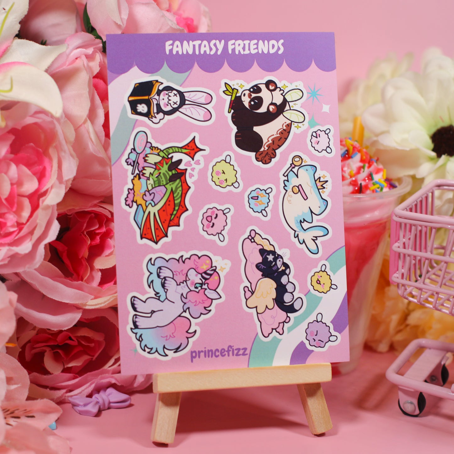 Fantasy Friends Sticker Sheet