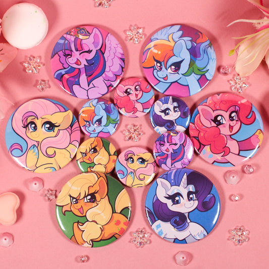 MLP Mane 6 Buttons