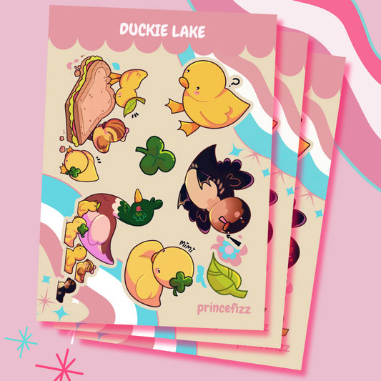 Duckie Lake Sticker Sheet