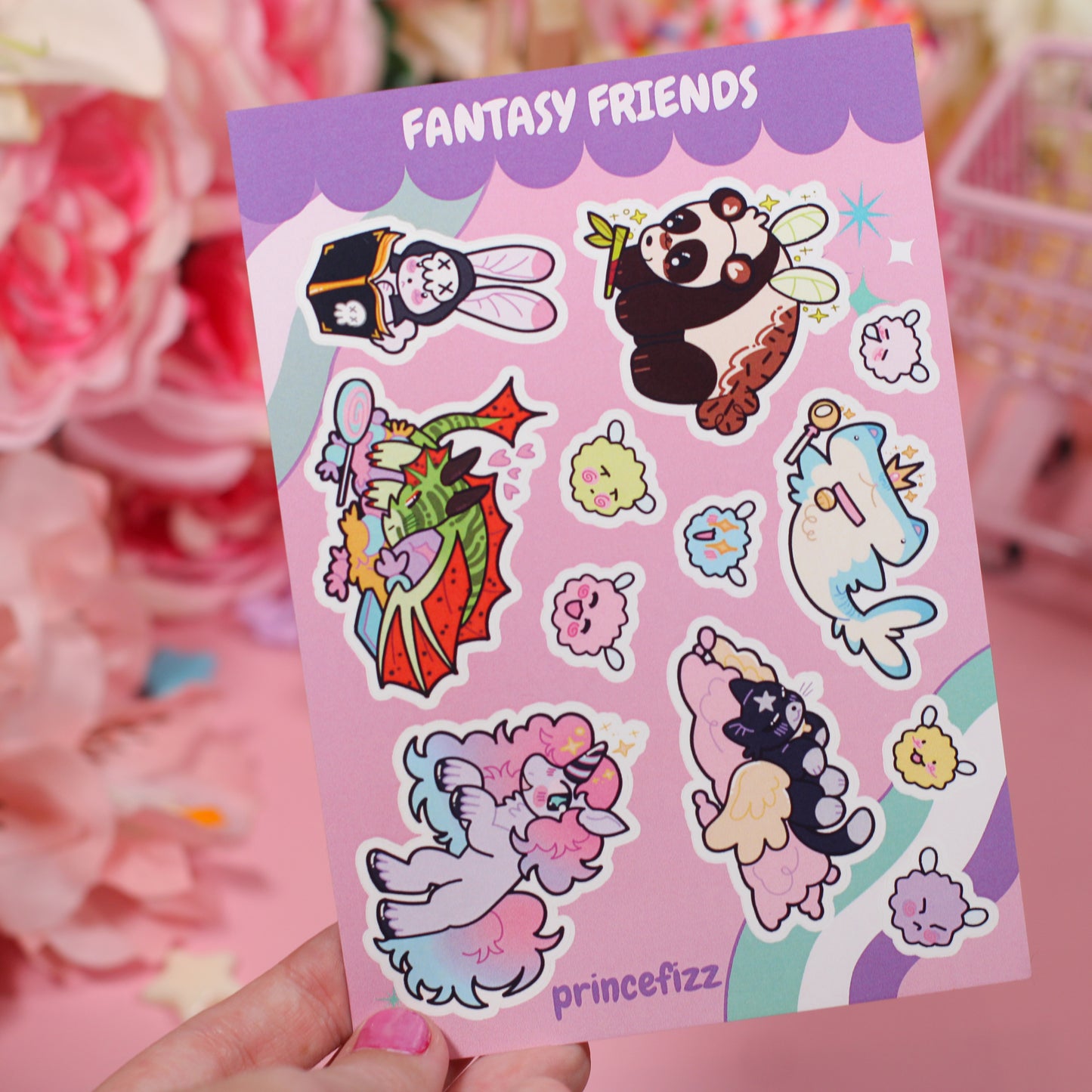 Fantasy Friends Sticker Sheet