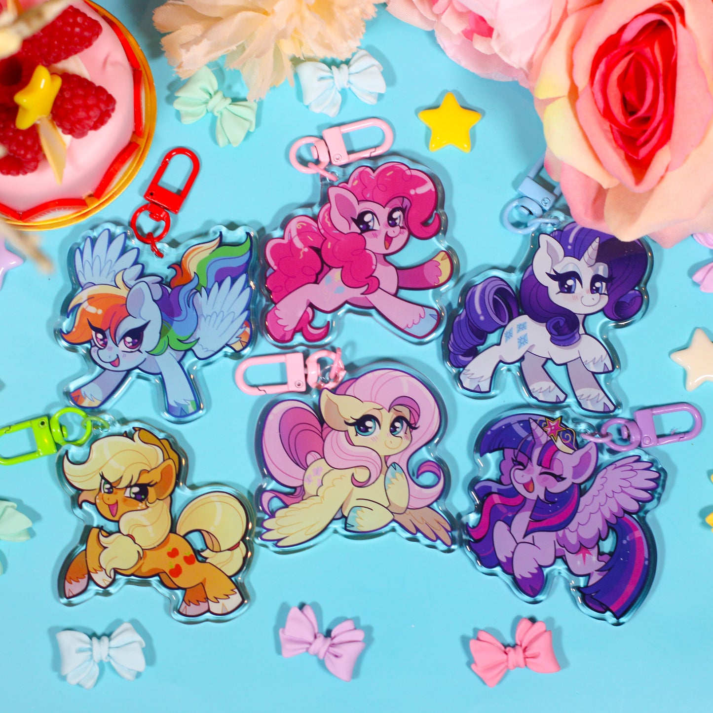 MLP Mane 6 Keychains