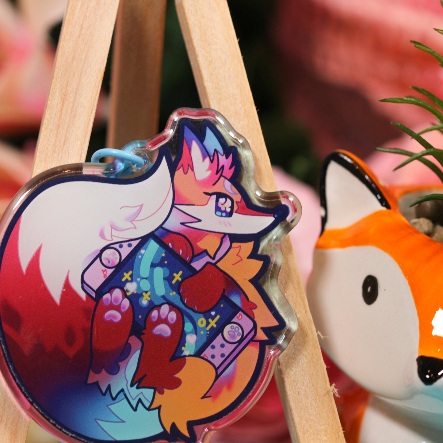 Gamer Fox Keychain