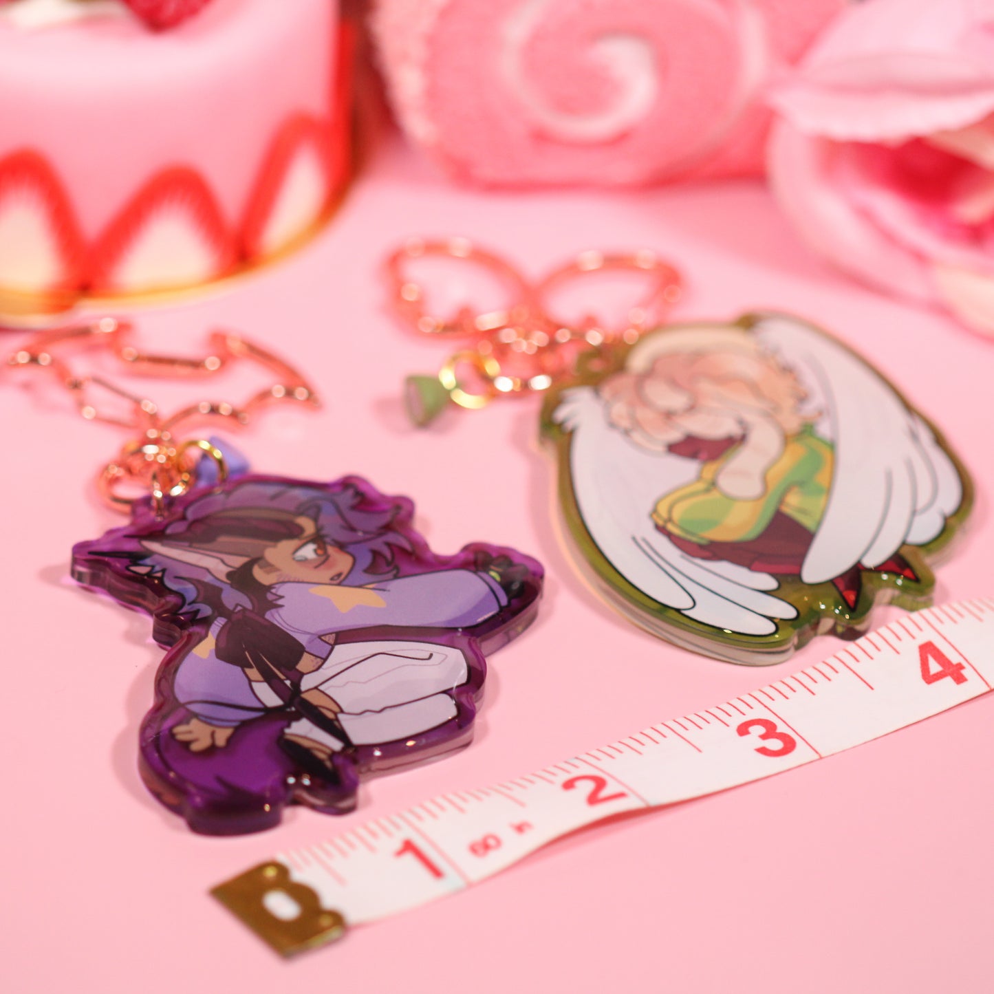 Angle/Devil Valentines Artyficial OC Keychains