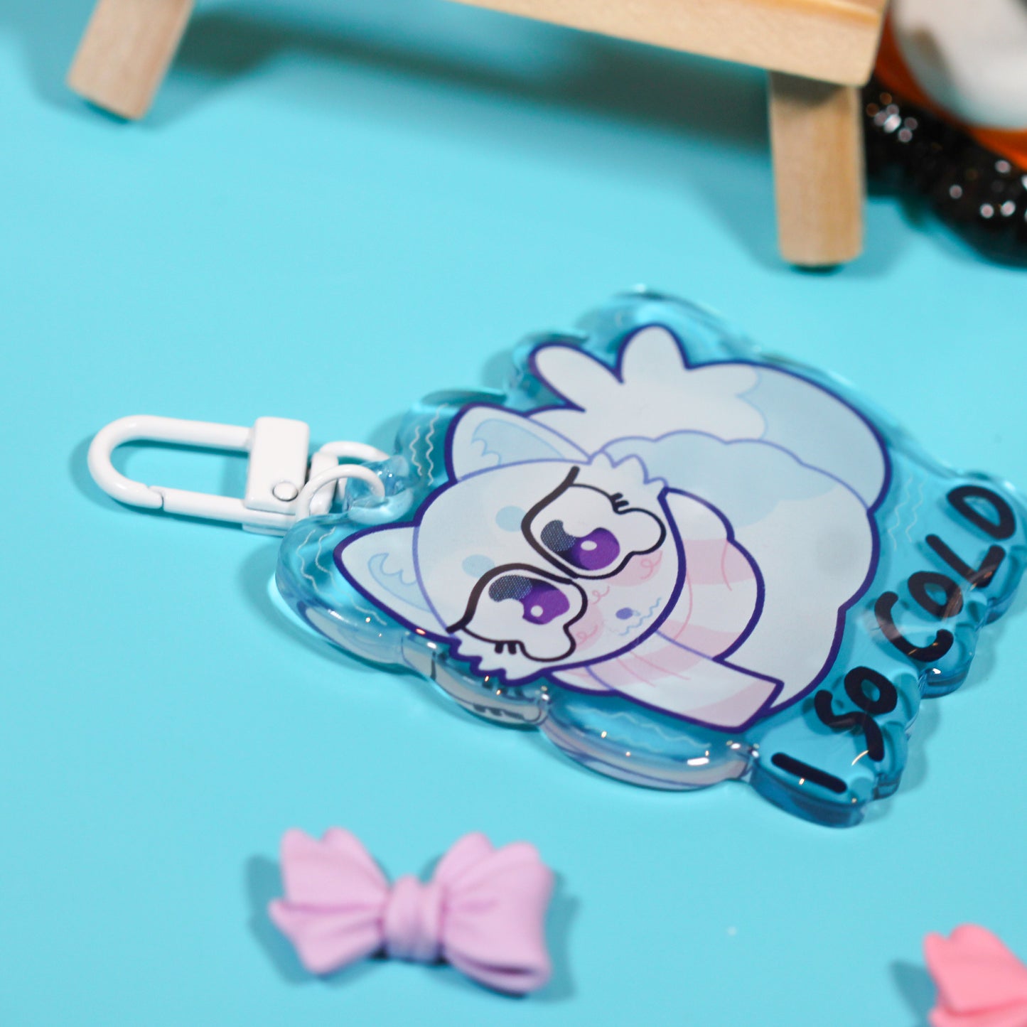 So Cold Arctic Fox Keychain